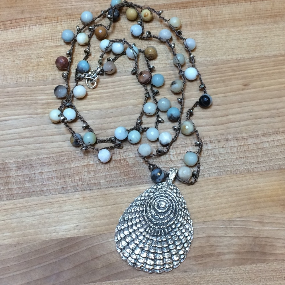 Handmade jasper bead necklace